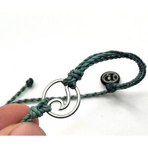 Puro Vida Blue Wave Beaded Bracelet Slide Knot 5in to 10in